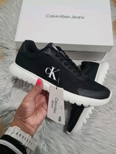 Scarpe da ginnastica Calvin Klein donna nere leggere taglia 6UK nuove