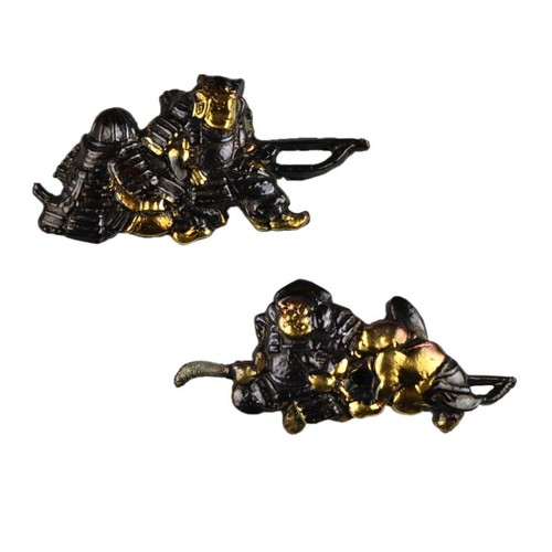 Menuki musha giappone placcato - menuki,
