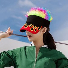 Visiera parasole con capelli