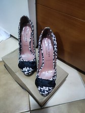 scarpe décolleté fantasia bianco nero twin set