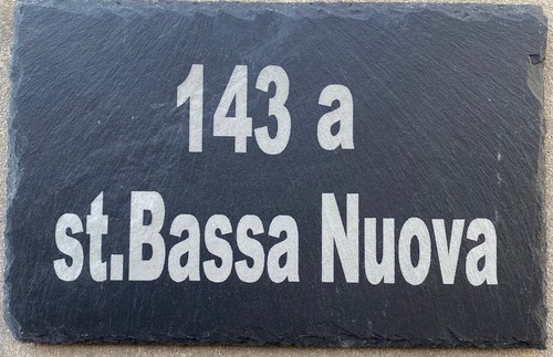 Targa ardesia naturale - in,