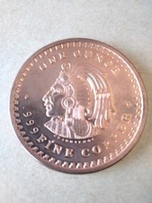 1 Oncia In Rame Calendario Azteco