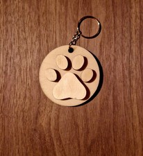 Portachiavi cane personalizzato zampa dog idea regalo legno 