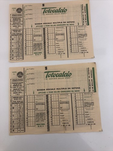 Schedine totocalcio scheda - schedine,
