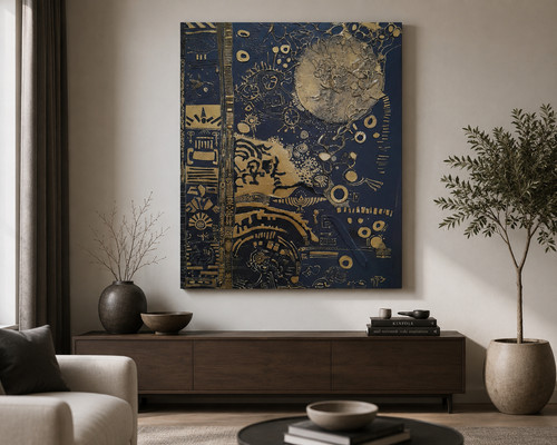 Quadro acrilico astratto su - acrilico,