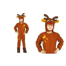 COSTUME RENNA CARNEVALE VESTITO GUIRMA BAMBINO NATALE PRESEPE UNISEX REINDEER
