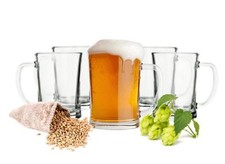 6 Tankard PER 500ml Birra Bicchieri Boccali Di BIRA con maniglia