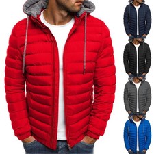 Men Warm Hoodie Wadded Jacket