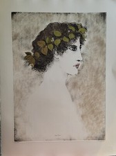 Bruno Caruso litografia a colori Efebo  casa quadri arredamento pop arte