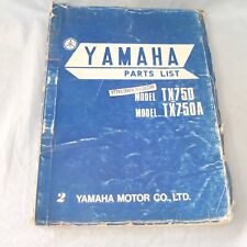 Per Yamaha TX 750 1974 manual part manuale catalogo ricambi parti telaio motore