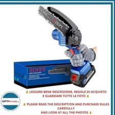 Mini Motosega per Potatura Sinpy, a batterie 3 x 5000mah e Caricatore rapido