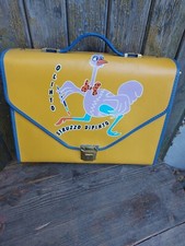 Cartella da scuola Vintage anni  70 80 Struzzo  fondo magazzino 