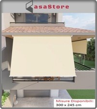 TENDA DA SOLE A CADUTA BALCONE BRACCETTI 80 CM 300 x 245 CM VARI COLORI