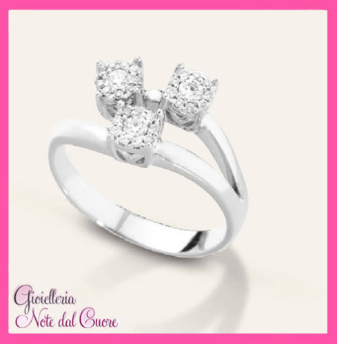 Anello trilogy oro bianco - oro,