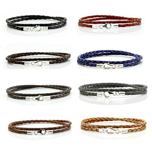 Pelle bracciale sterling - pelle, bracciale-sterling