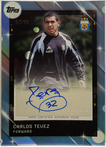 Carlos tevez autograph - tevez, 97/99