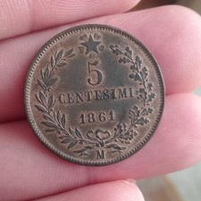 5 centesimi 1861 M altissima