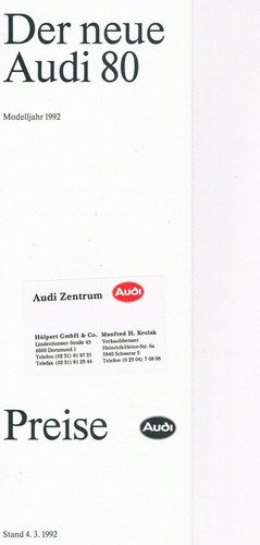 Listino prezzi audi - prezzi, 80