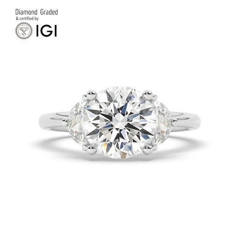 Anello trilogy diamante tondo - anello,
