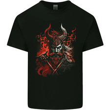 Una Maglietta Artistica Fantasy Di Un Guerriero Vichingo Per Bambini