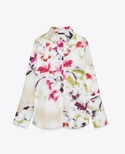 ZARA WOMEN FLORAL PRINT SATIN