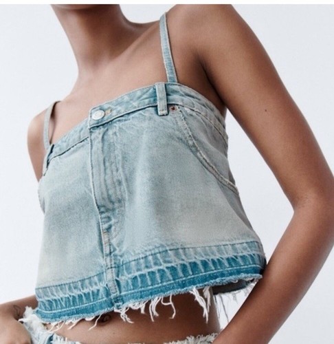 Canotta jeans zara effetto - jeans,