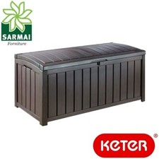 Keter Glenwood baule cassapanca per esterno e interno effetto doghe legno 128 cm