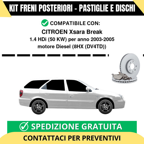 Kit freni posteriori citroen - posteriori,