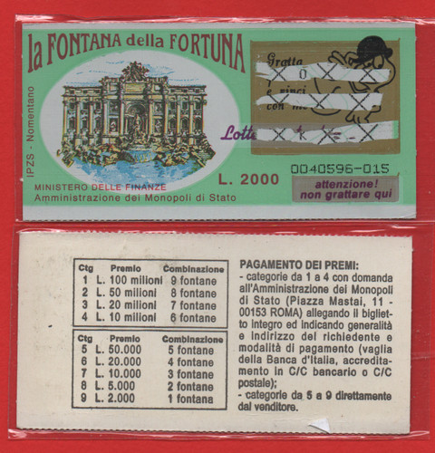 Biglietto gratta vinci la - biglietto, e