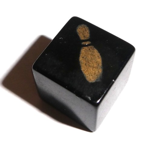 Dadi cubo nero design - a,