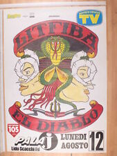 Poster Originale Litfiba. El Diablo Lido Scacchi (Fe) 12/08/1991 70X100 Cm