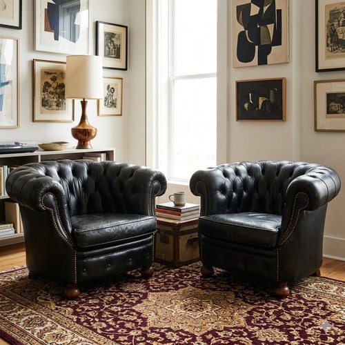 Coppia poltrone chesterfield - coppia,