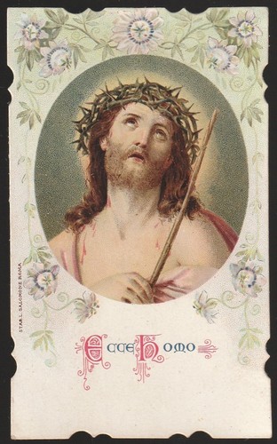 Santino fustellato ecce homo - "ecce, homo"