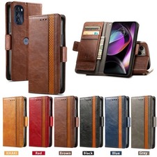 Custodia telefono portafoglio magnetica in pelle per Motorola Moto E13 E15 E22 E22i Edge 2024