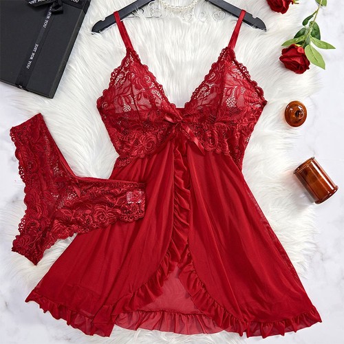 Baby doll pizzo - rosso, +