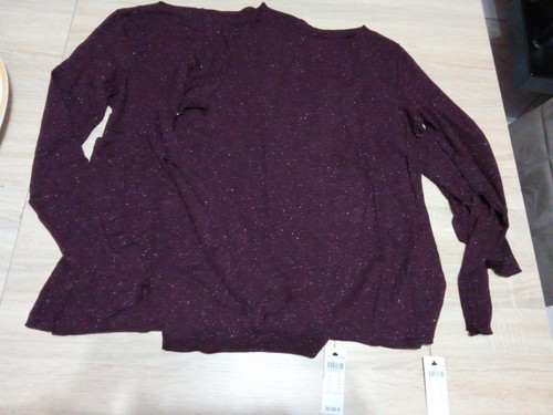 Maglie donna bordeaux lamè
