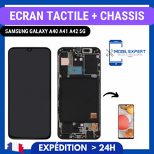 ECRAN ORIGINAL / LCD + VITRE TACTILE SUR CHASSIS SAMSUNG GALAXY A40 A41 A42 5G