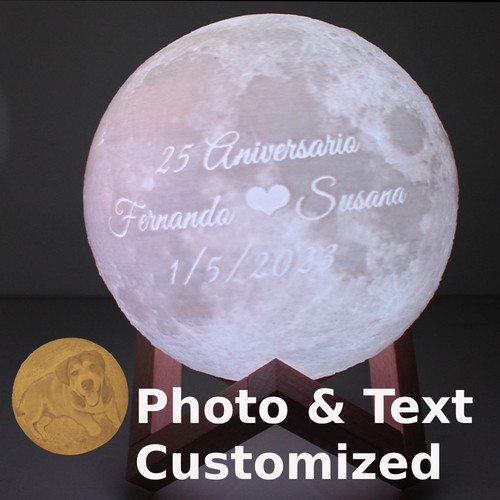 Lampada luna stampa foto - luna, 3d