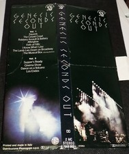 GENESIS - Seconds Out Live RARO LONG BOX SET 2 x cassette,Tape,MC,K7 1977 Italy