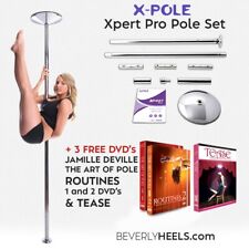 XPole X-PERT Pro PX 45mm Spinning/Danza Statica Palo per Esercizi - Cromato + 3 DVDS