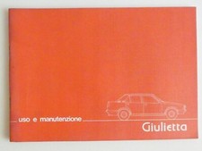 Alfa Romeo - Libretto uso e manutenzione giulietta