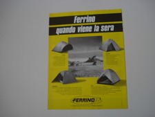 advertising Pubblicità 1987 TENDE FERRINO FORNITORE PARIGI DAKAR