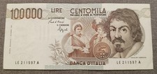 100000 LIRE CARAVAGGIO 1°