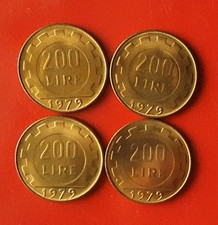 LOTTO 4 MONETE 200 LIRE 1979 -