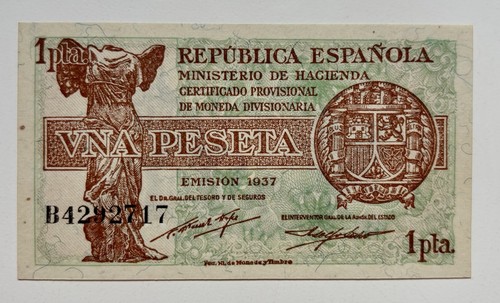 Billete peseta 1937 sc - 1937, sc/sc-