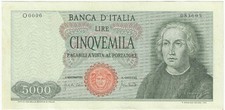 5.000 lire Colombo 1 tipo