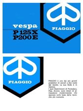 Vespa Piaggio P125X + P200E -2 Manuali uso e manutenzione +parti ricambio in PDF