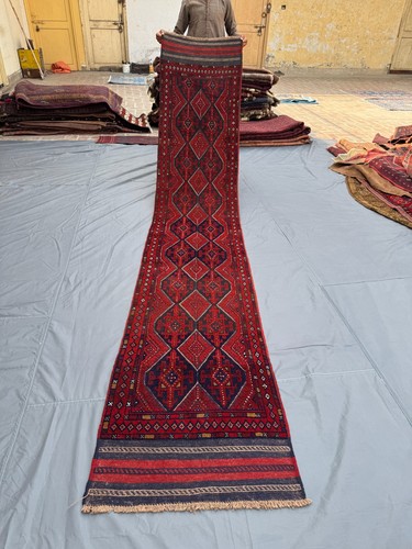 Tappeto runner vintage afgano