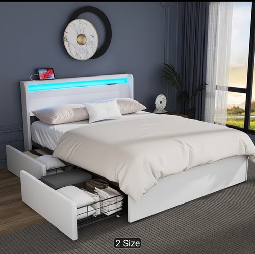 Letto matrimoniale imbottito