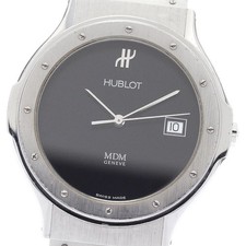 Orologio Uomo HUBLOT Classic MDM 1521.1 Data Quadrante Nero Quarzo_906927